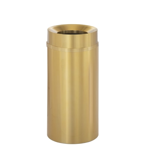 Glaro Atlantis 16 Gallon Funnel Top Waste Receptacle, Satin Brass